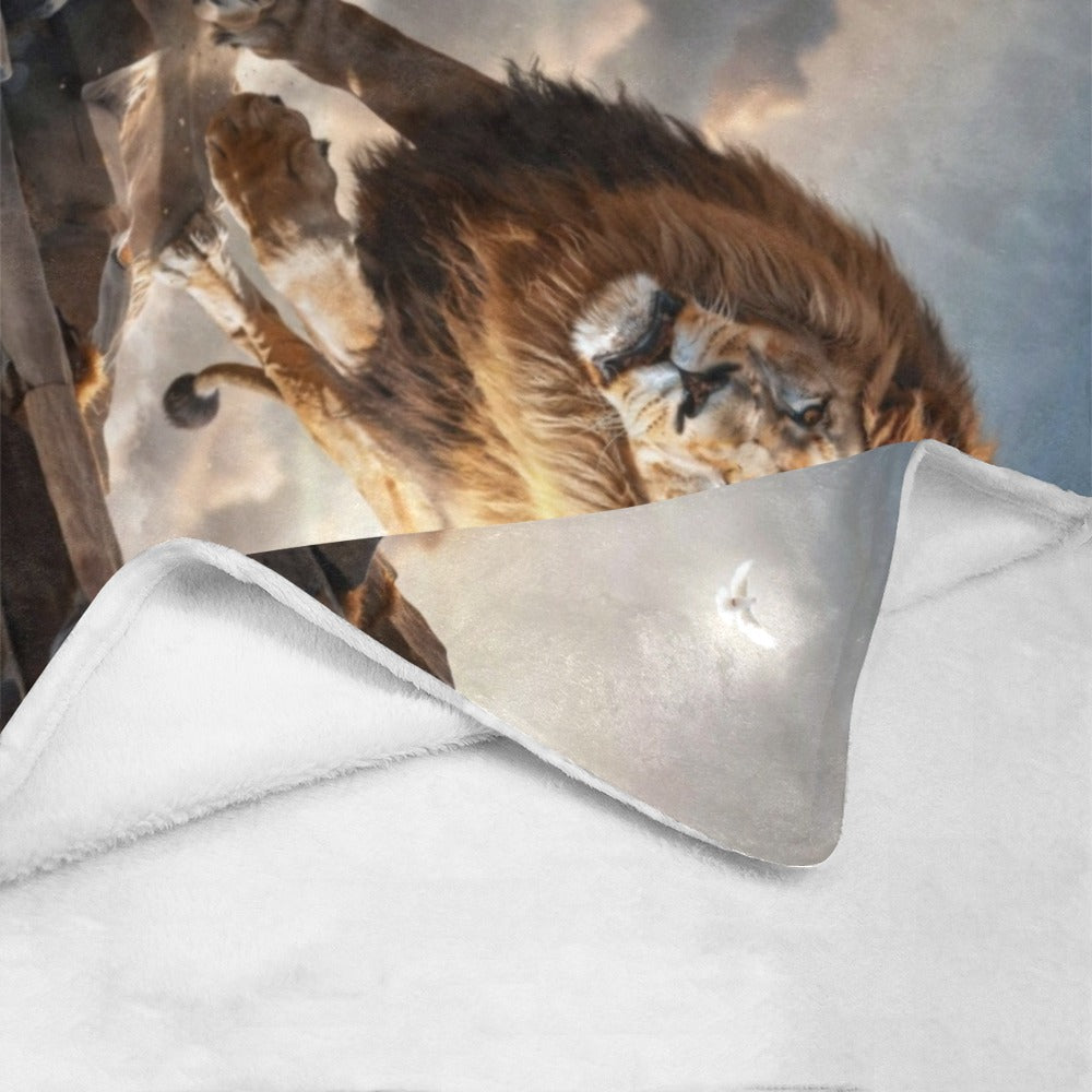 Lion of Judah and Holy Spirit Ultra Soft Micro Fleece Blanket (multiple sizes)