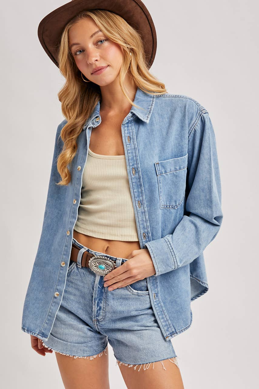 Pippa Oversized Denim Top