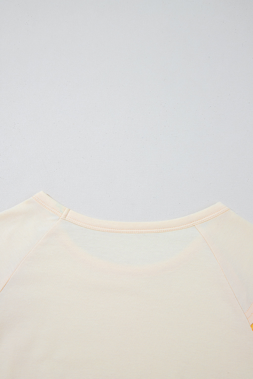 White Colorblock Short Sleeve Round Neck T-Shirt