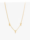 Mini Three Charm Necklace | Gold