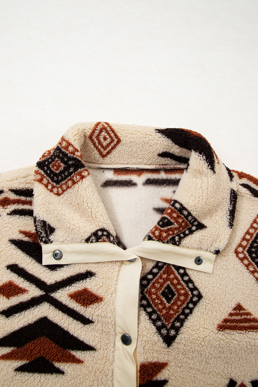 Black Western Aztec Half Zip Plush Sweatshirt
