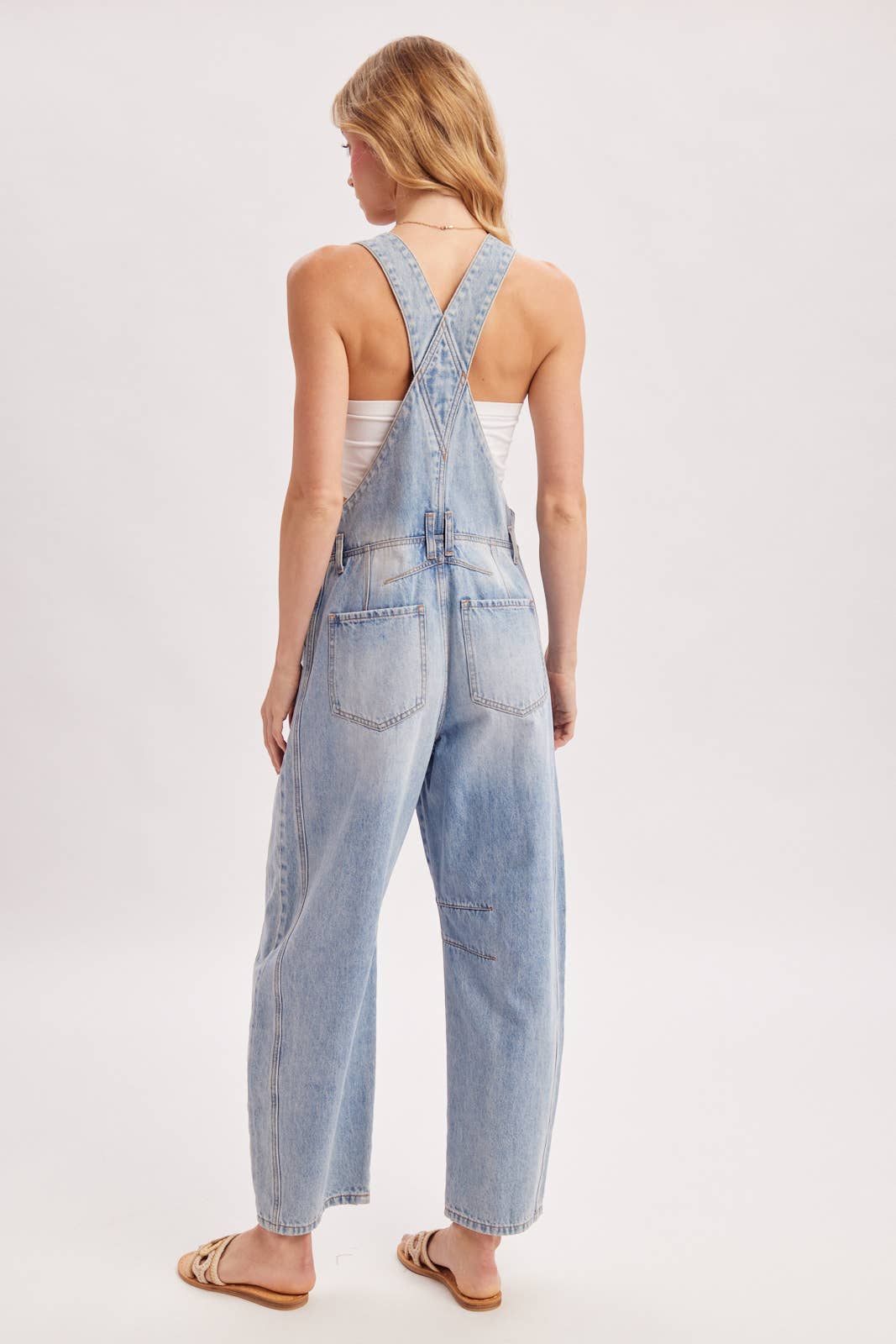 Farrah Denim Barrel Overalls