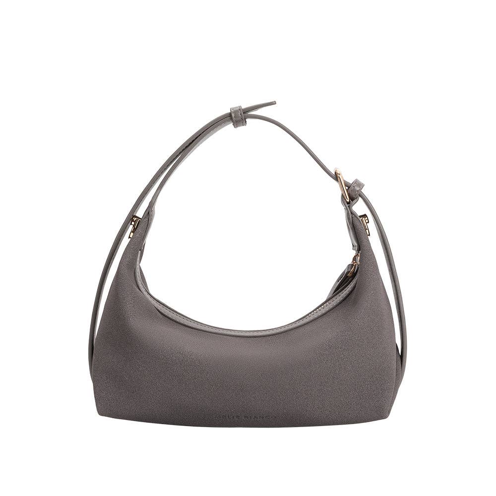 Lilith Gray Vegan Suede Top Handle Bag