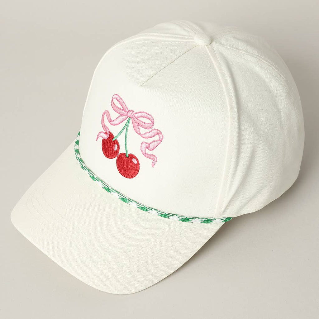 Cherry Ribbon Trucker Hat