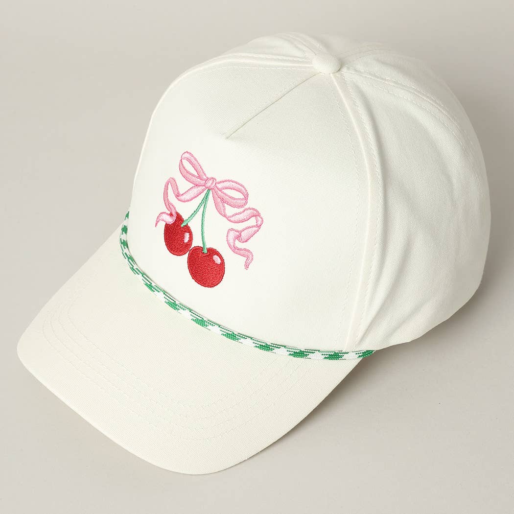 Cherry Ribbon Trucker Hat