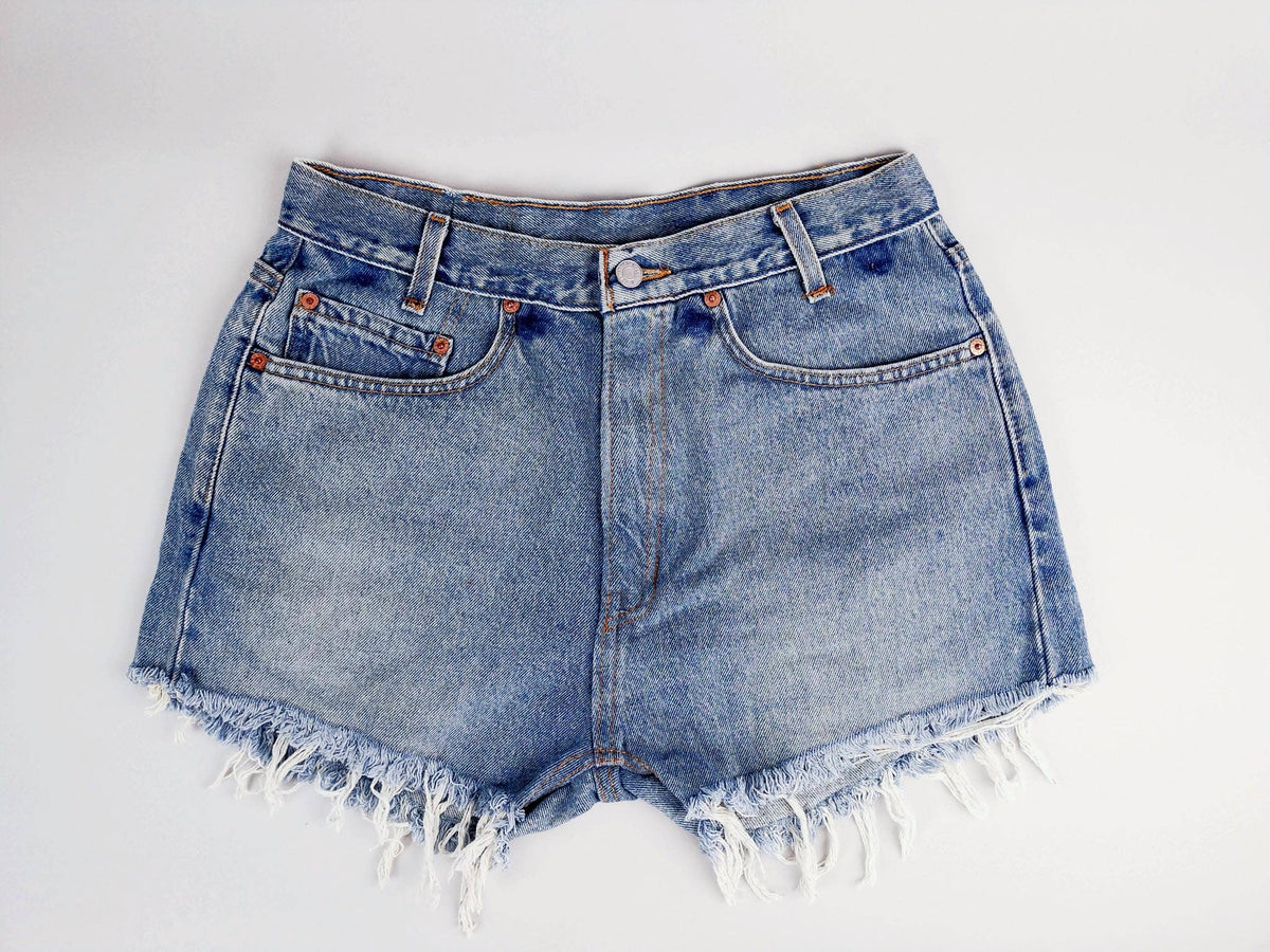 Levi High-Rise Upcycled Denim Cutoff Shorts