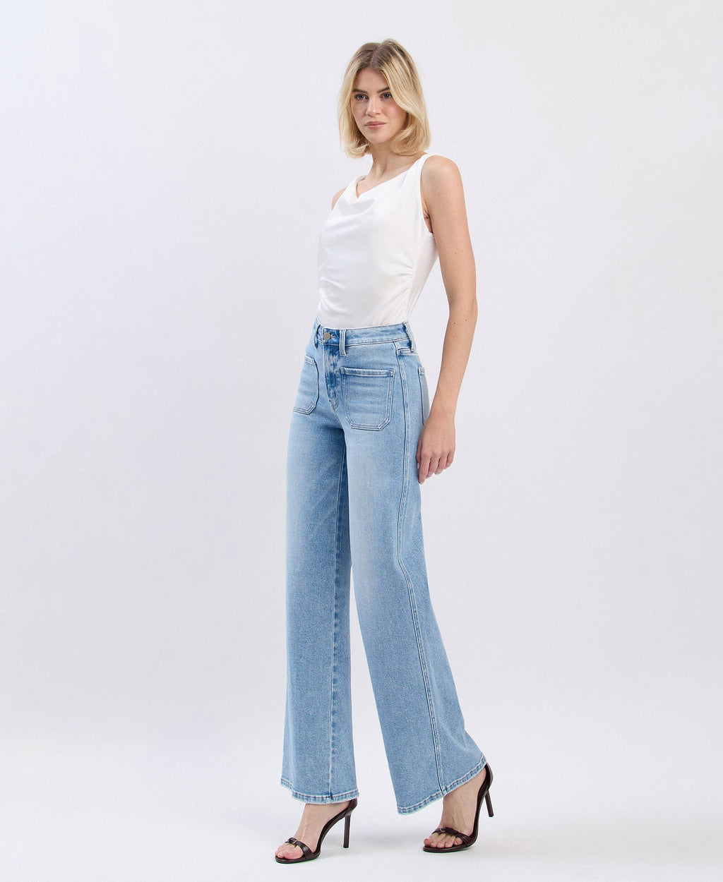 Hollis High Rise Patch Pocket Jean