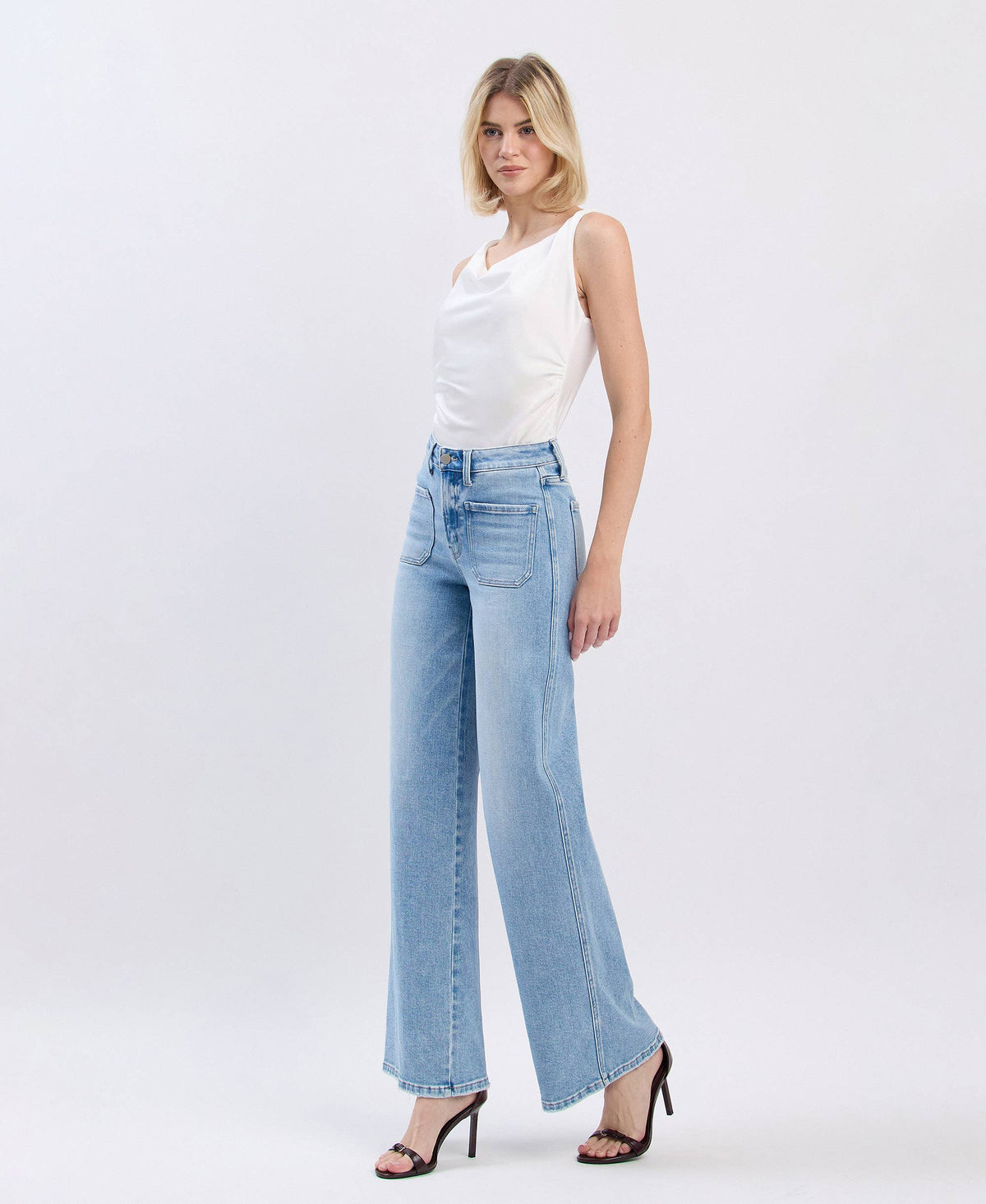 Hollis High Rise Patch Pocket Jean