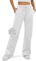 Womens Sweatpants Baggy Wide Fleece Lined Straight Leg Pants