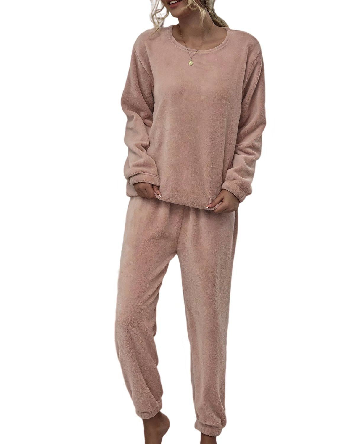 Women 2 Piece Velvet Vacation Pullover Sweater Sets