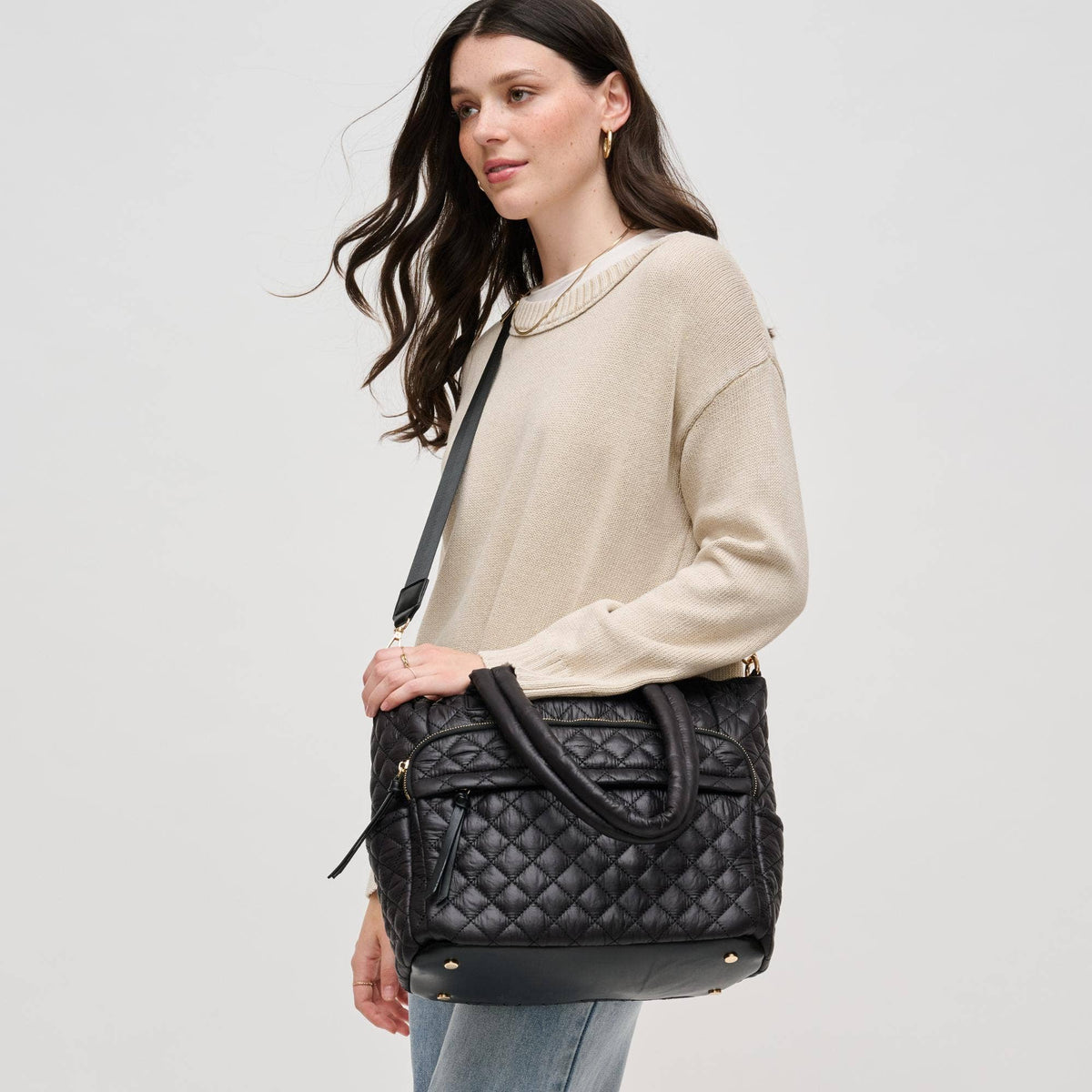 Jayna Quilted Nylon Tote