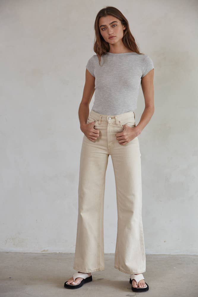 Halie Short Sleeve Open Back Bodysuit
