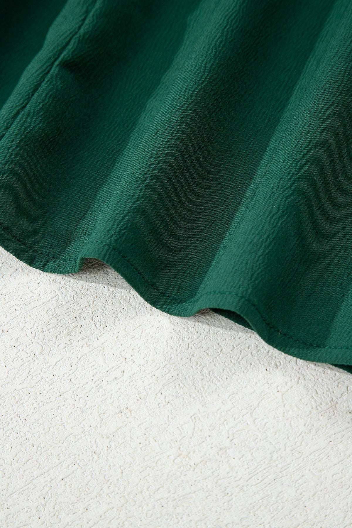 Blackish Green Solid Long Sleeve Button V Neck Tiered Maxi Dress