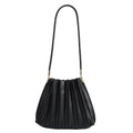 Carrie Black Pleated Shoulder Bag
