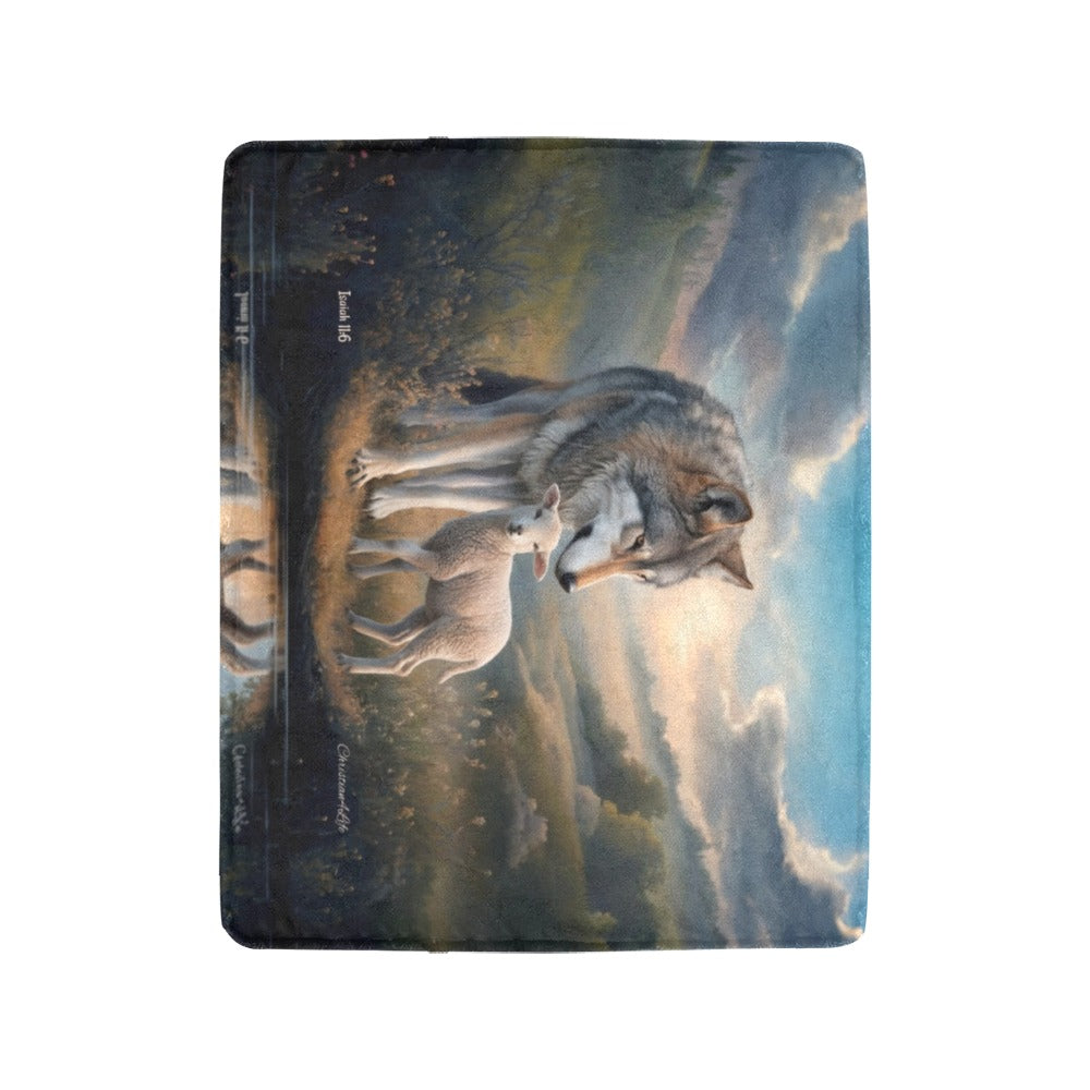 Wolf and Lamb Reflection Isaiah 11:6 Ultra-Soft Micro Fleece Blanket (multiple sizes)