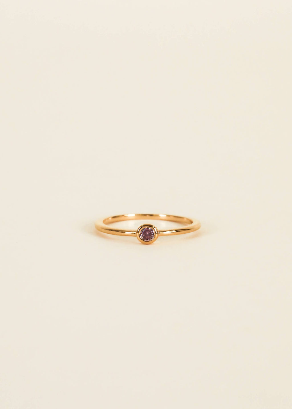 Gold Rings - Simple Stud Lavender