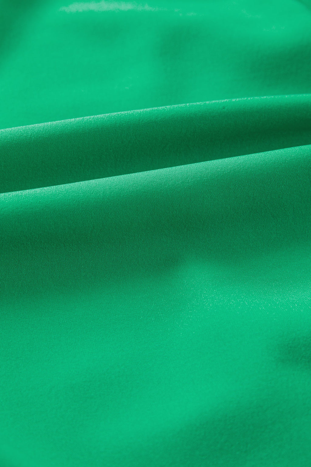 Bright Green Solid Color V Neck Short Puff Sleeve High Waist Tiered Maxi Dress