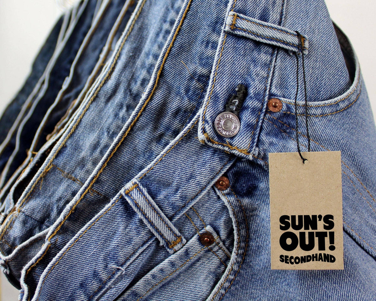 Levi High-Rise Upcycled Denim Cutoff Shorts