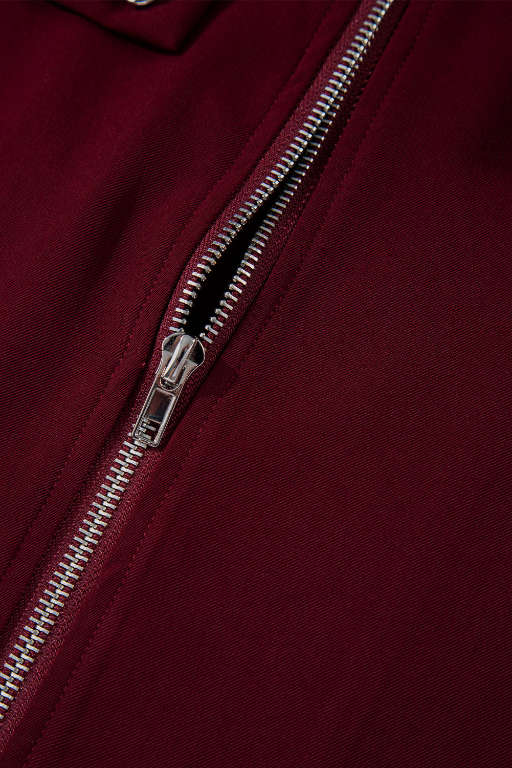 Dusk Blue Collar Tab Sleeve Zip Up Flap Detail Jacket