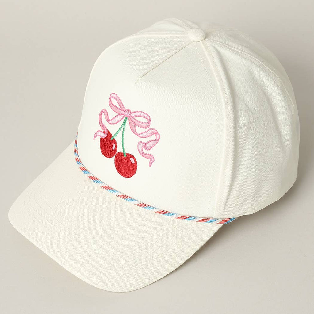 Cherry Ribbon Trucker Hat