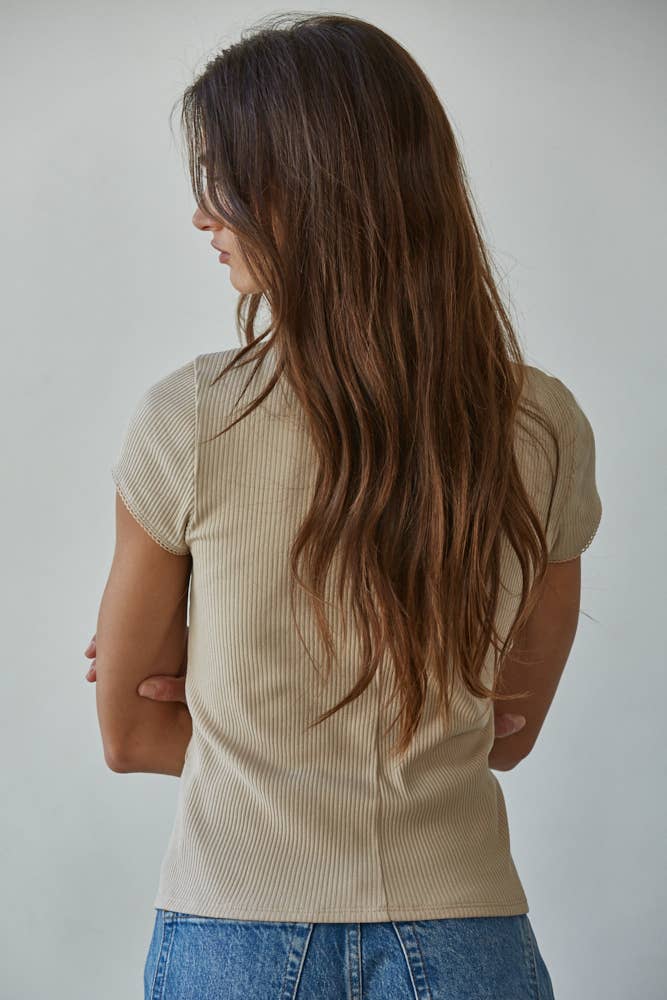 Luna Short Sleeve Cardigan Top