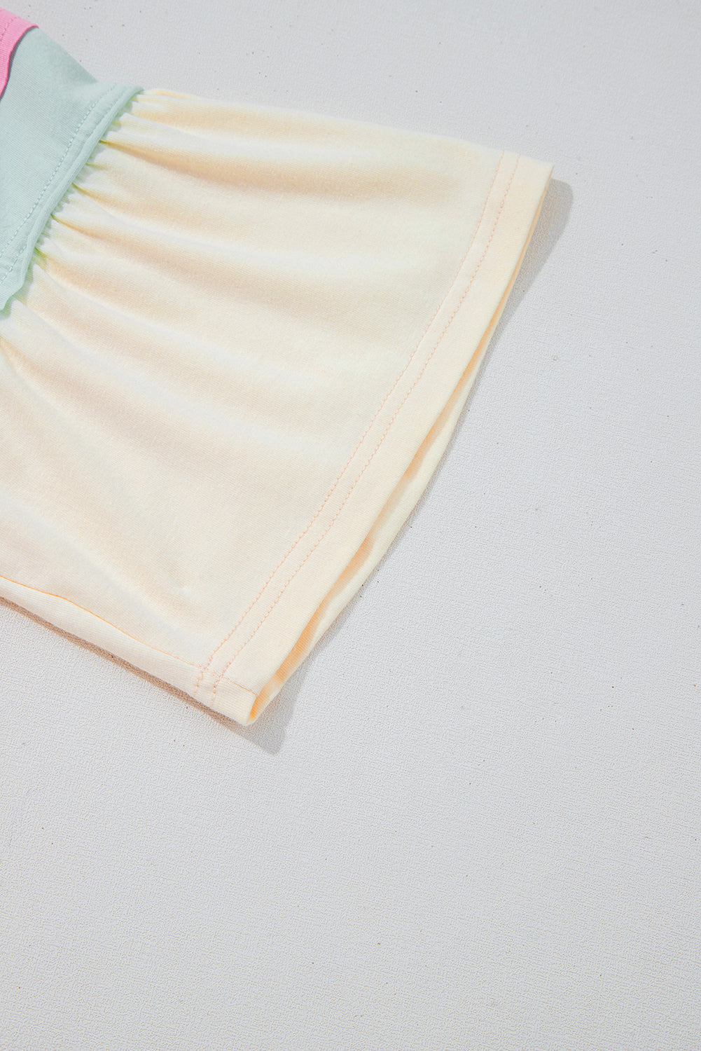 White Colorblock Short Sleeve Round Neck T-Shirt