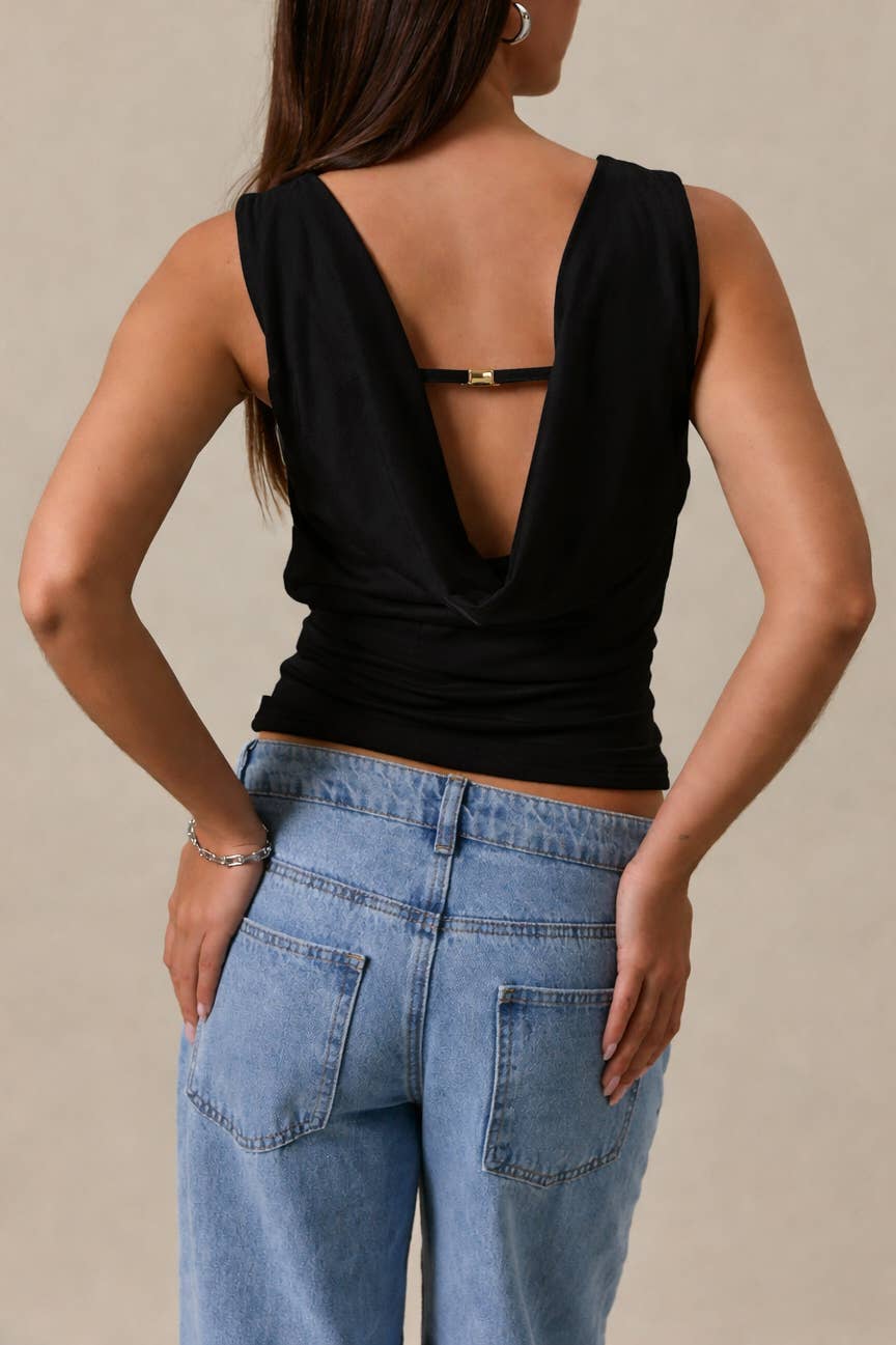 Sommer High Neck Sleeveless Top