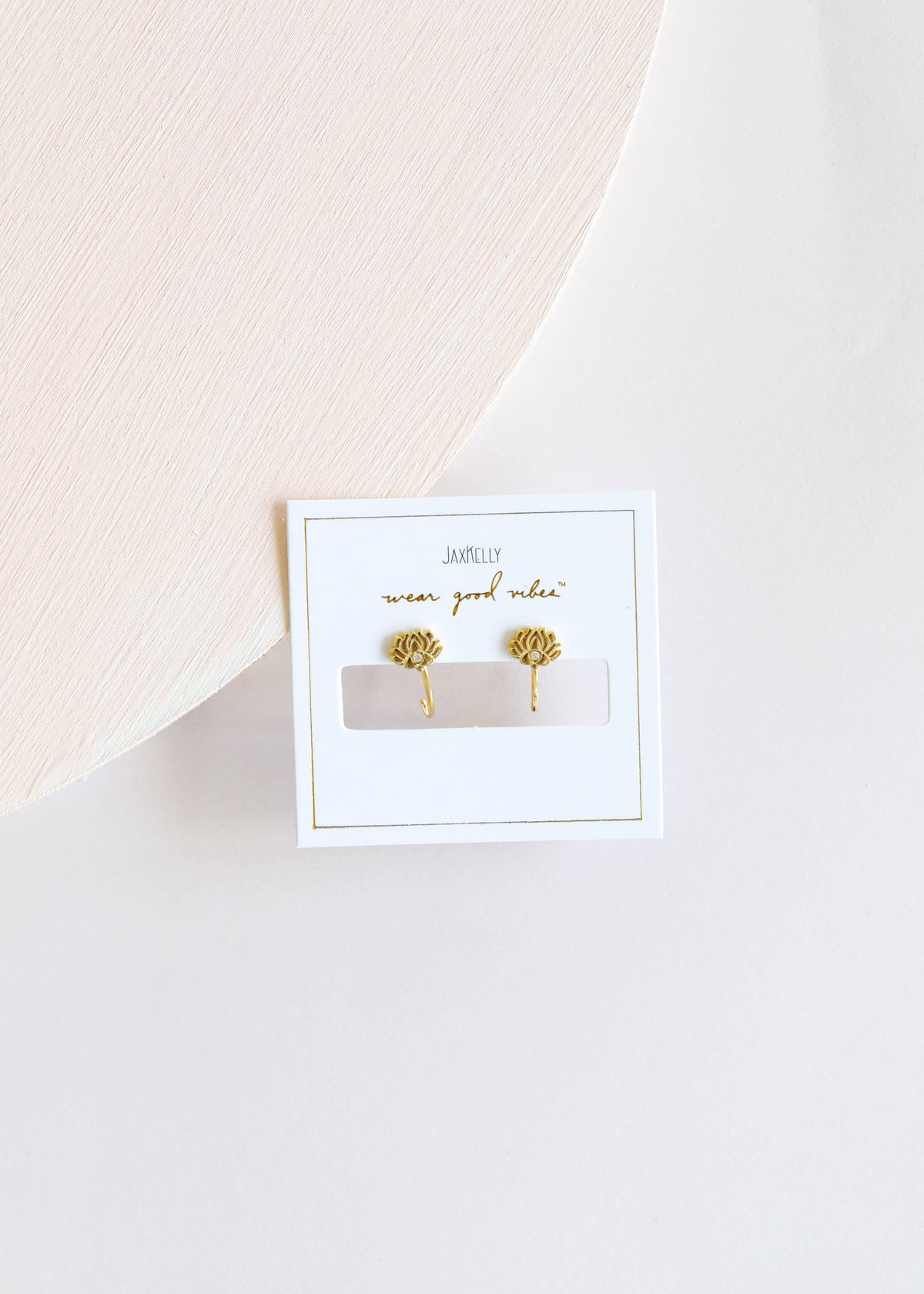 Icon Huggies - Lotus Flower - Gold Earrings