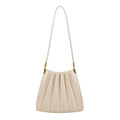 Carrie Ivory Pleated Shoulder Bag