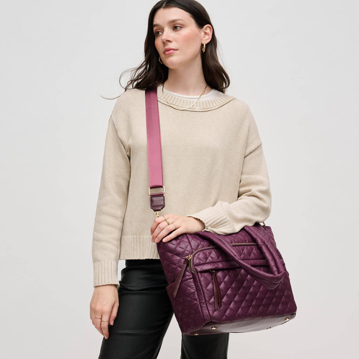 Jayna Quilted Nylon Tote