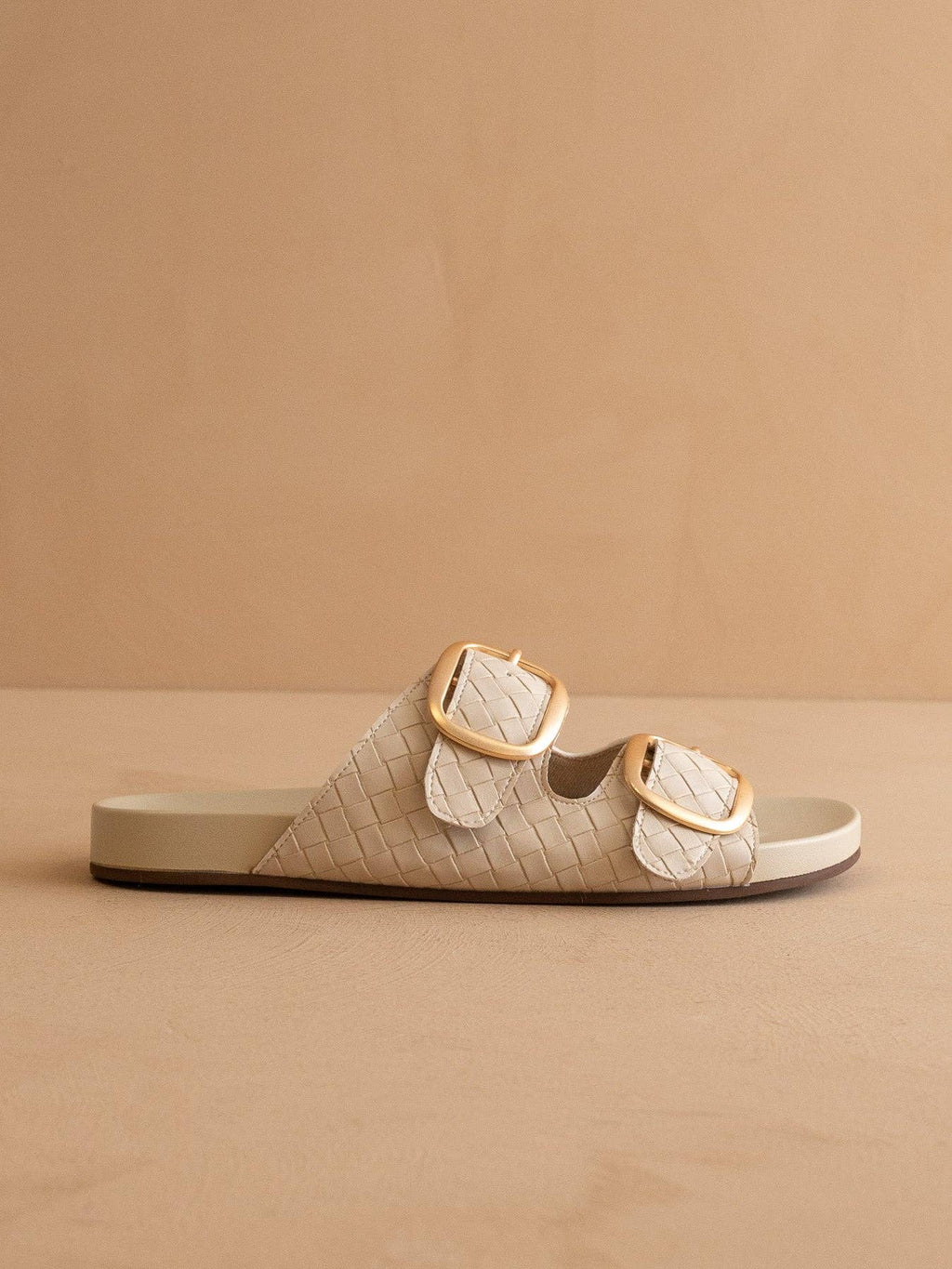 The Desiree | Beige Woven Slide