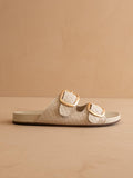 The Desiree | Beige Woven Slide