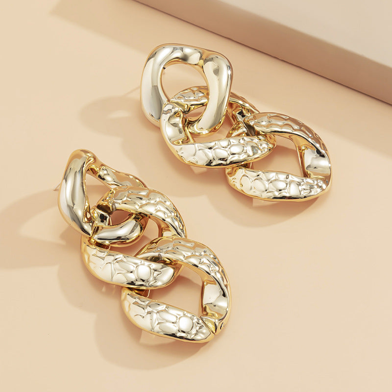 Geometric Chain Earrings For Women