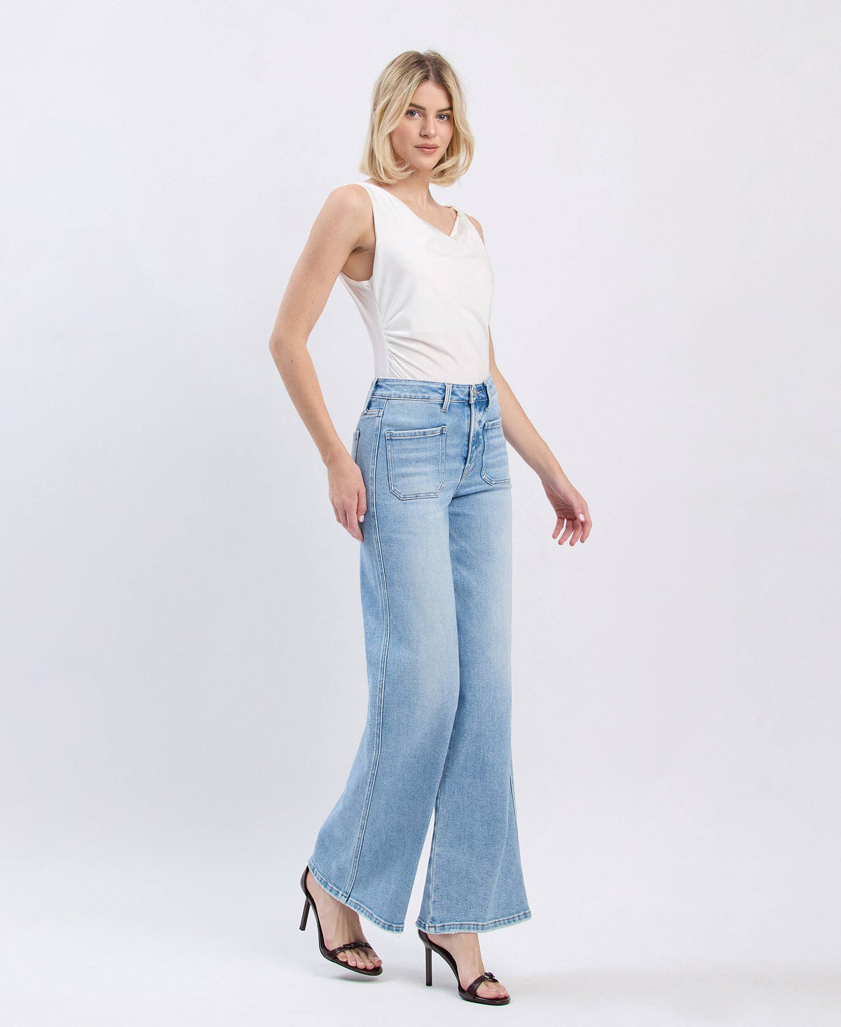 Hollis High Rise Patch Pocket Jean