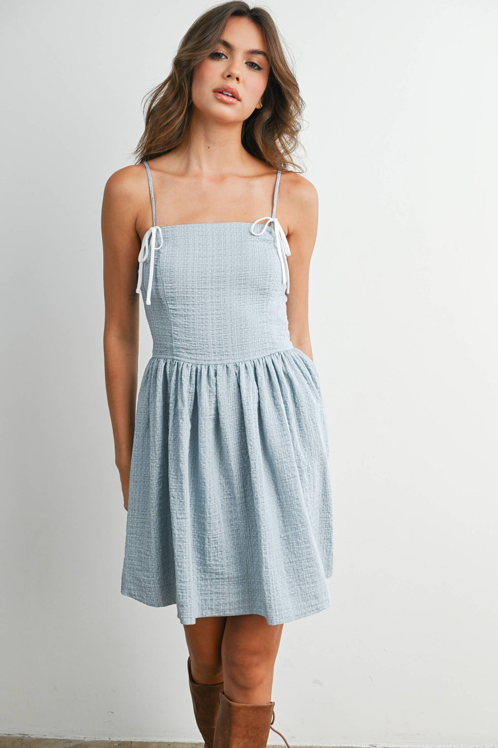 Gwen Polka Dot Fit & Flare Dress