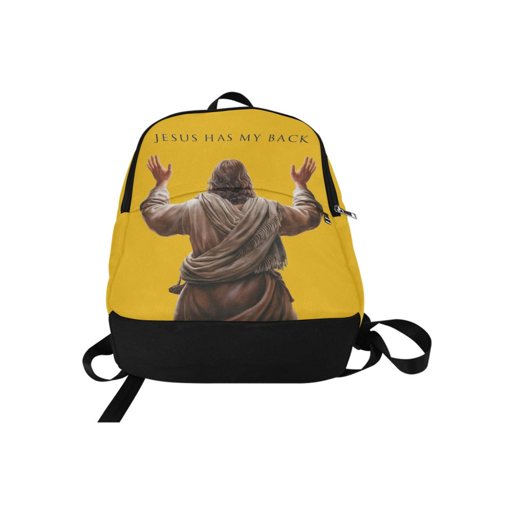 "Jesus Has My Back" Christian Backpack (Choose Yellow Shade))