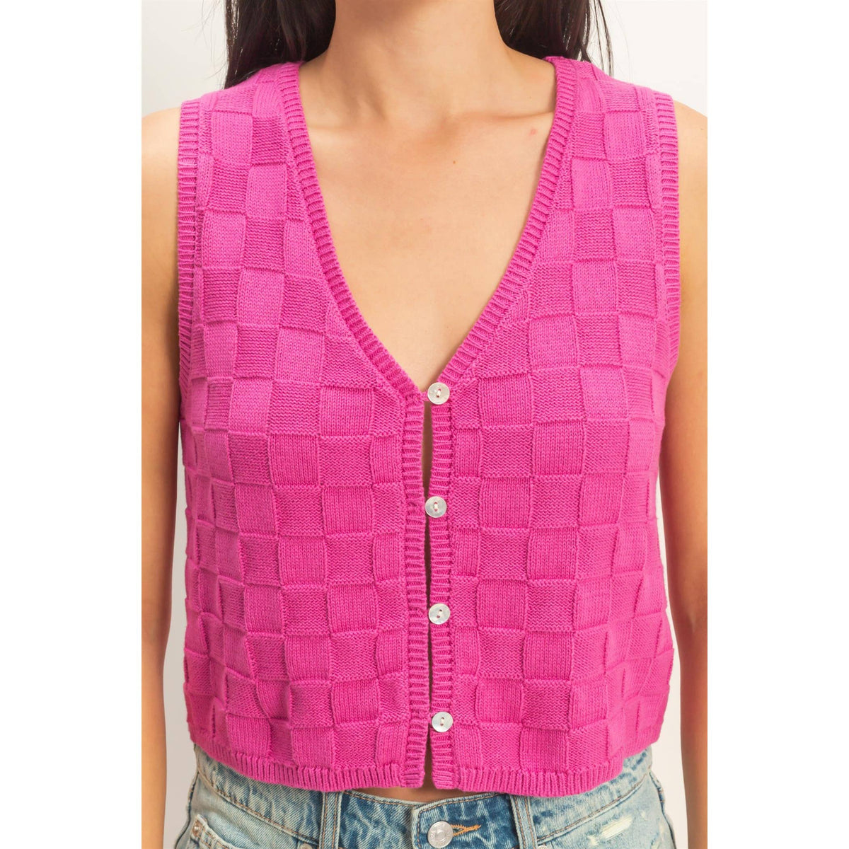 Kayla Basket Weave Vest
