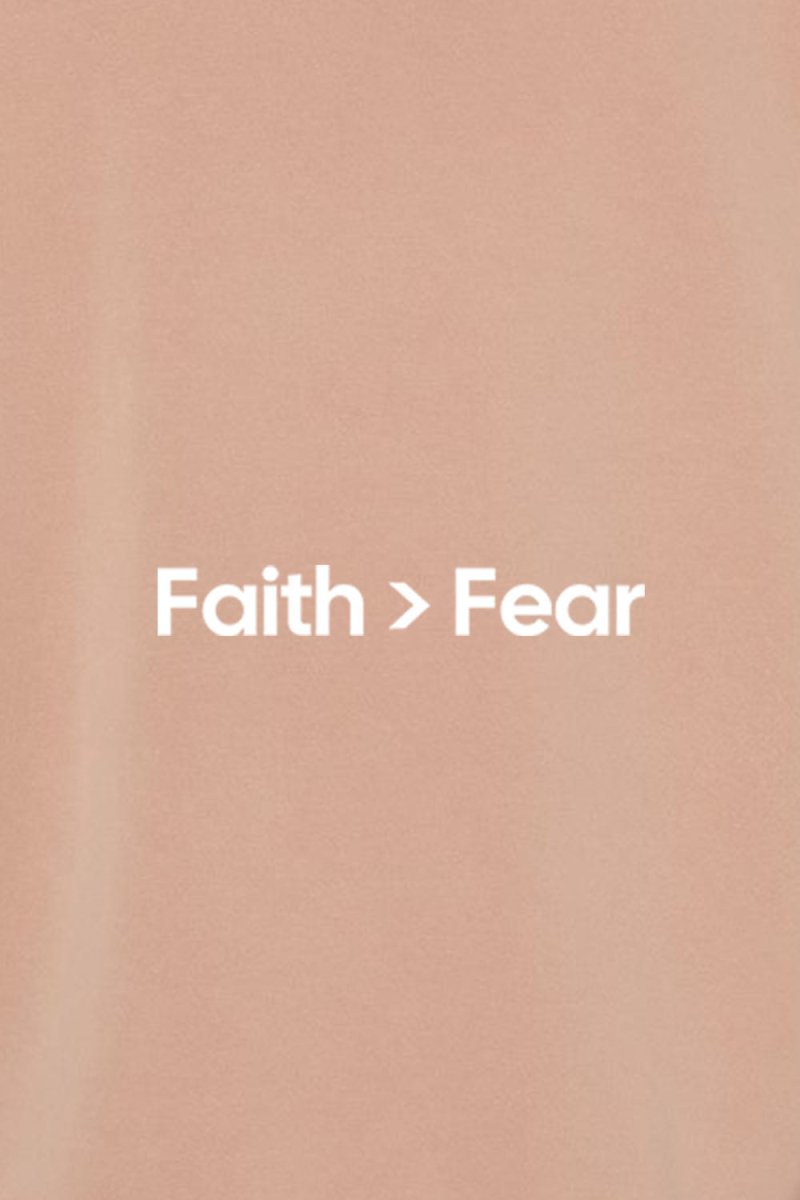 Faith > Fear Unisex Pigment-Dyed Hoodie Sweatshirt