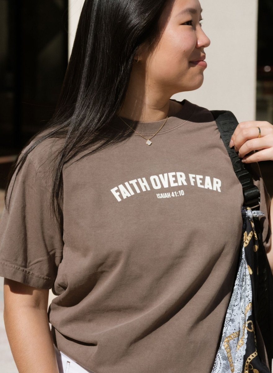 Faith Over Fear Unisex Garment-Dyed Tee