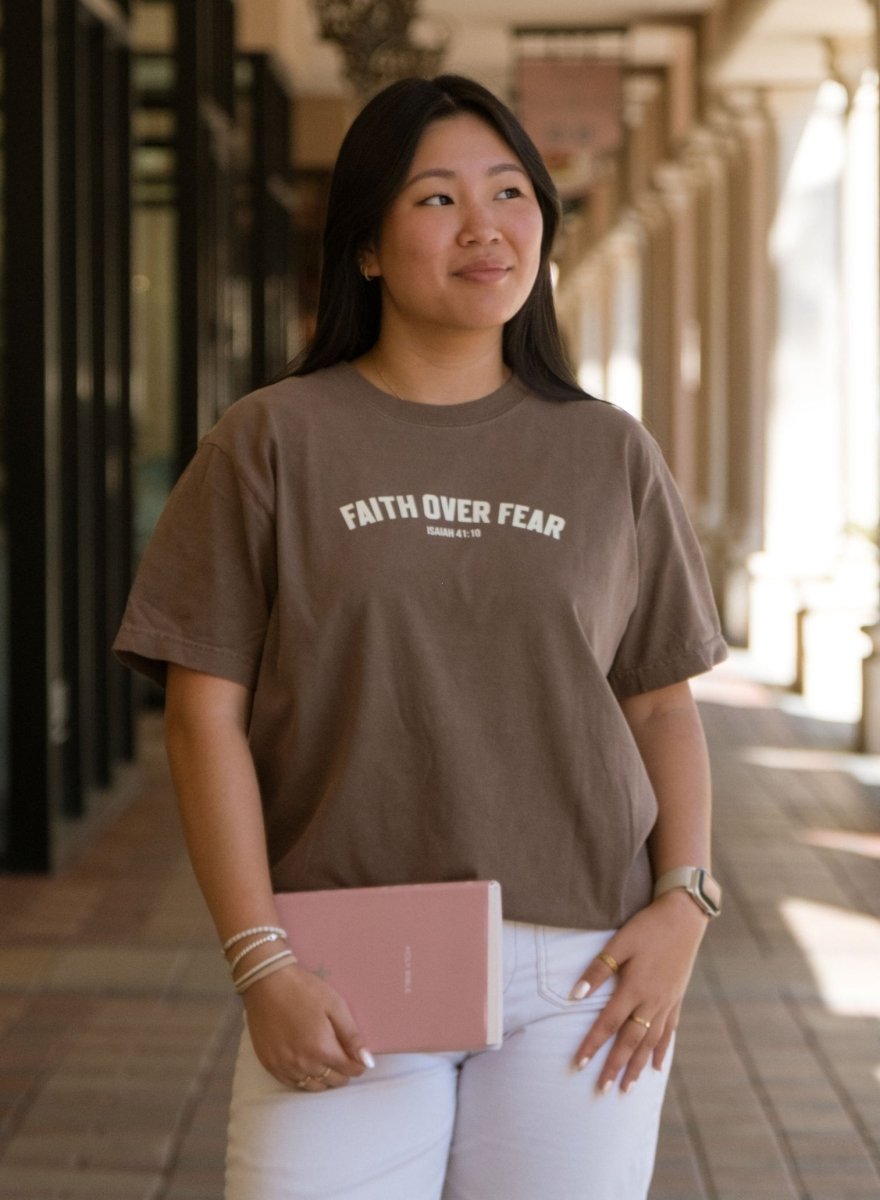 Faith Over Fear Unisex Garment-Dyed Tee