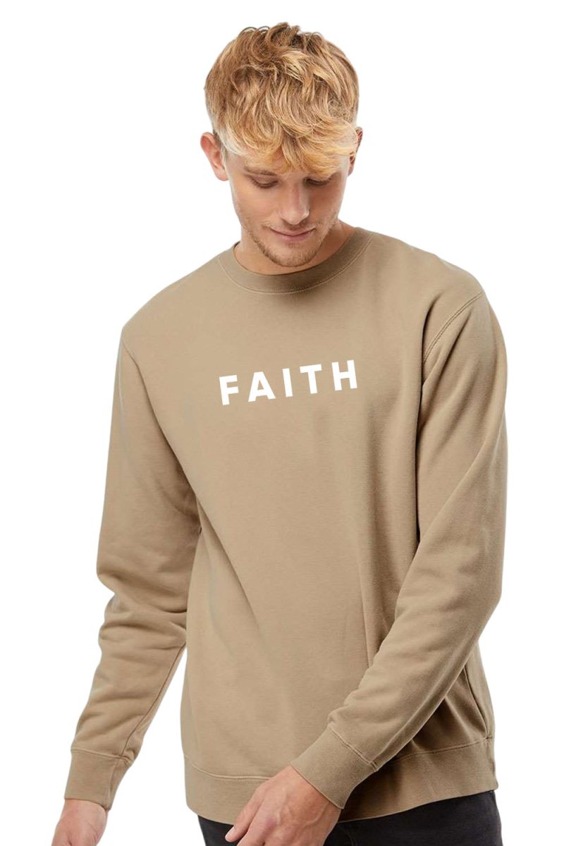 Faith Unisex Pigment-Dyed Crewneck Sweatshirt