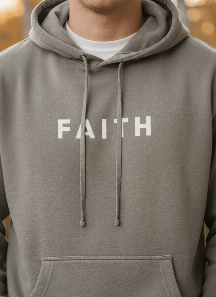 Faith Unisex Pigment-Dyed Hoodie Sweatshirt