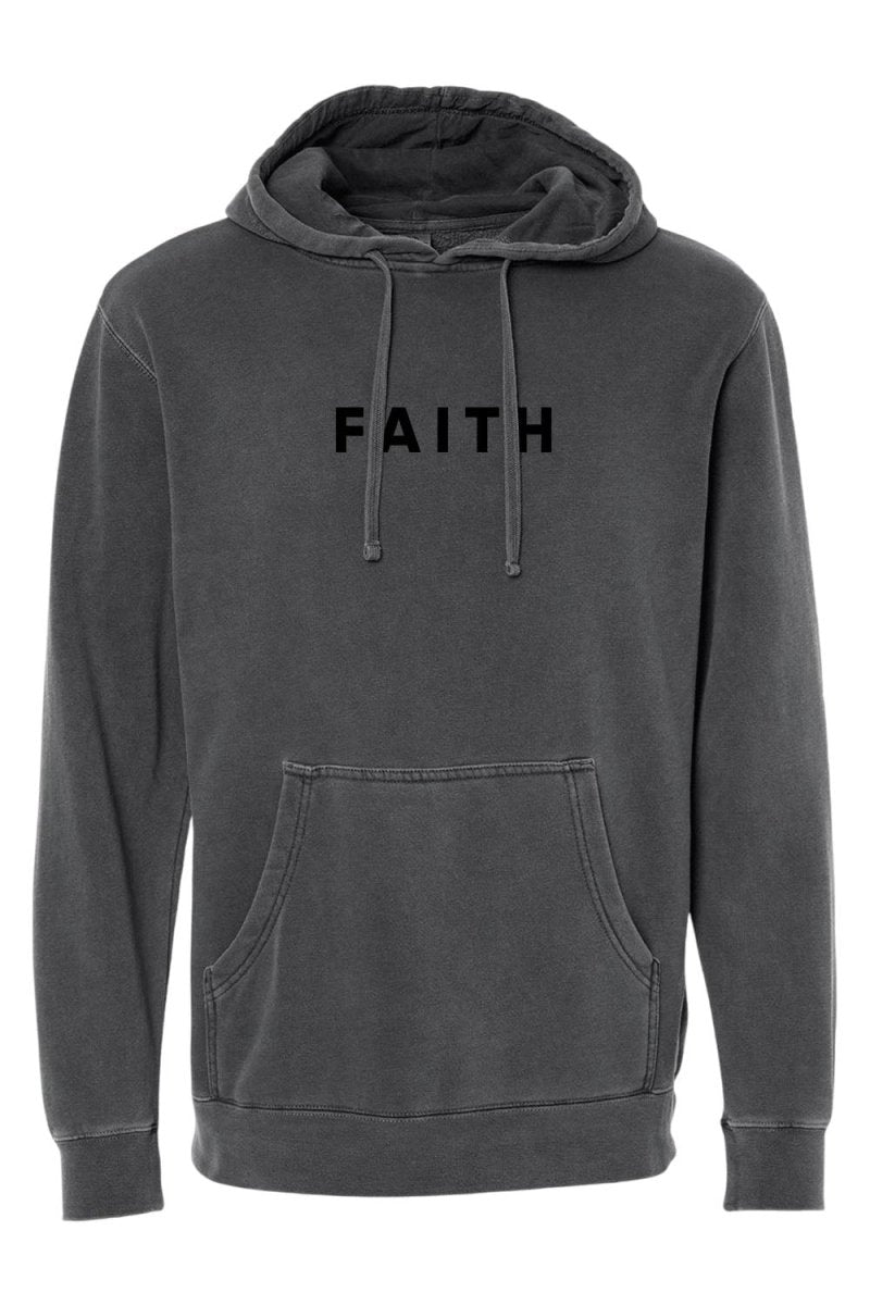 Faith Unisex Pigment-Dyed Hoodie Sweatshirt