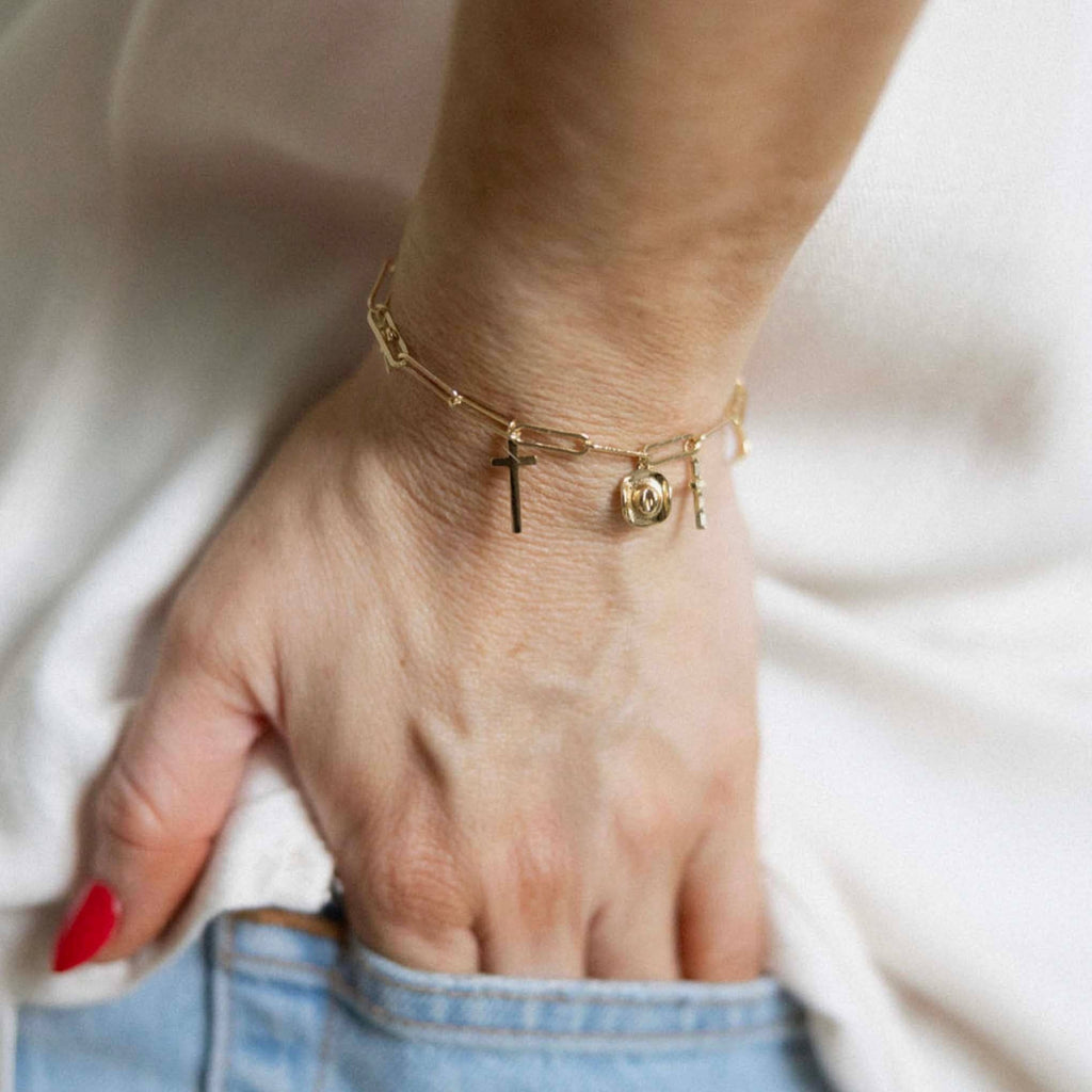 The Laura Cross Charm Bracelet