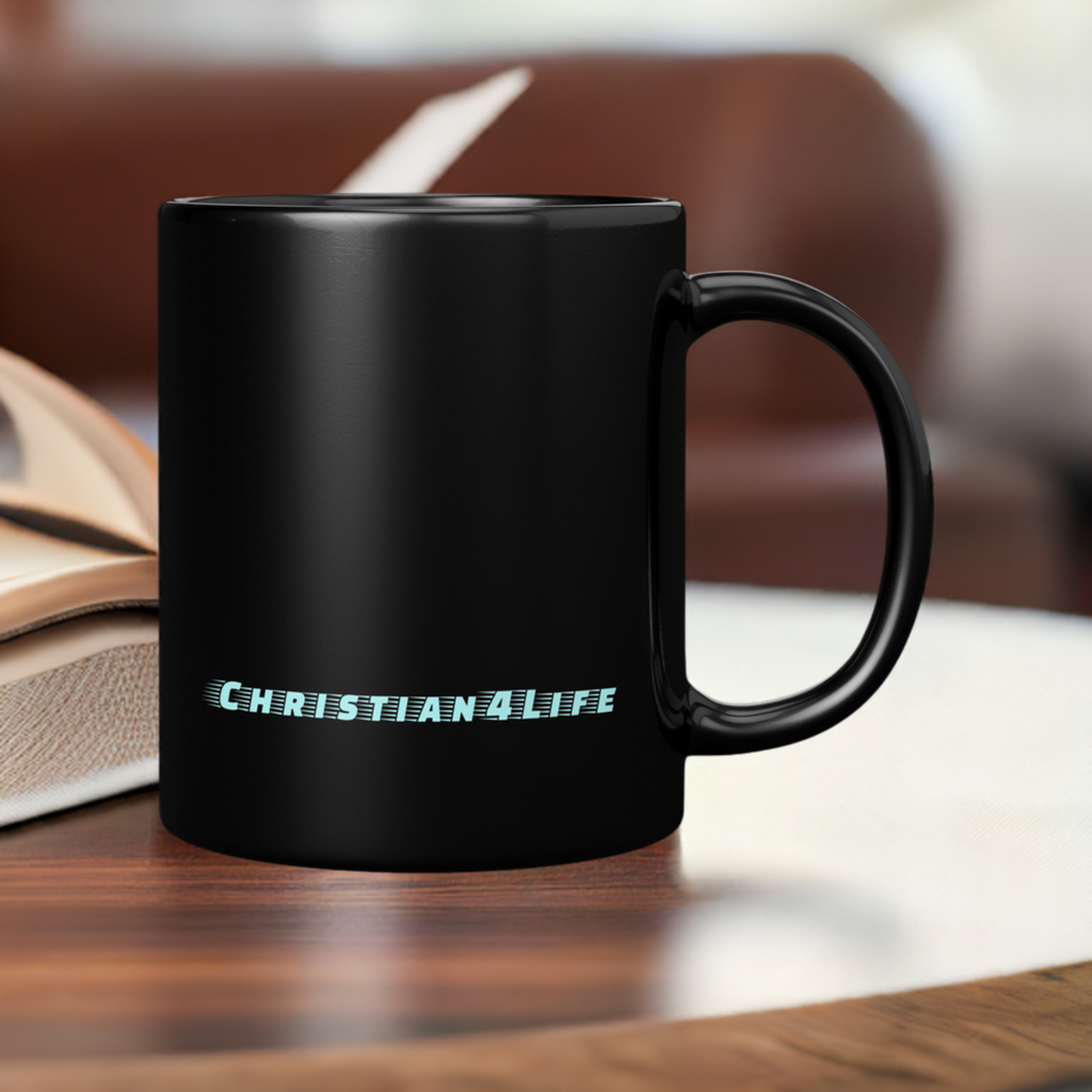 Christian4Life Superhero 11oz Black Mug - "Man of God, Hero to Me" Christian Mug