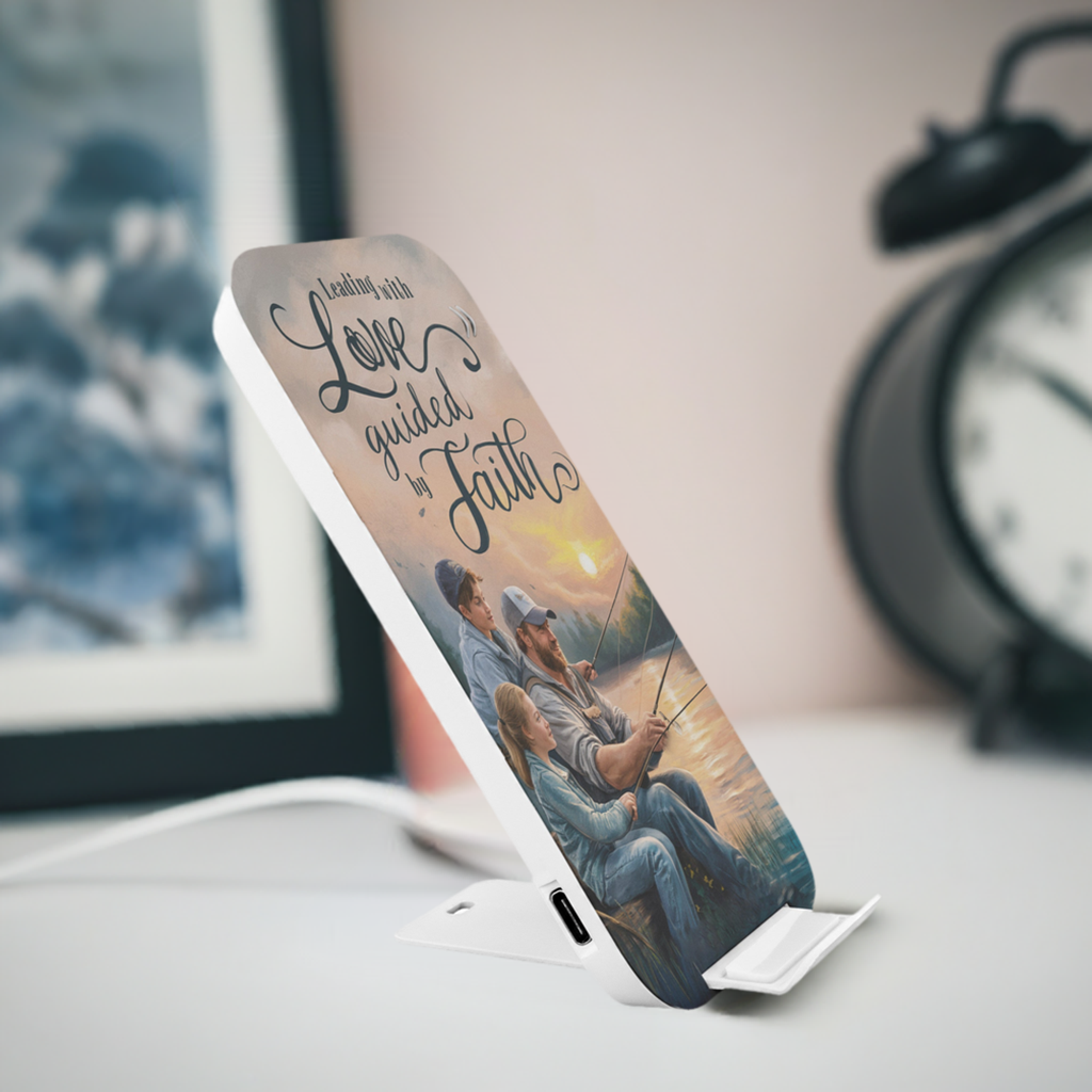 Christian Wireless Charging Stand "Leading with Love, Guided by Faith"