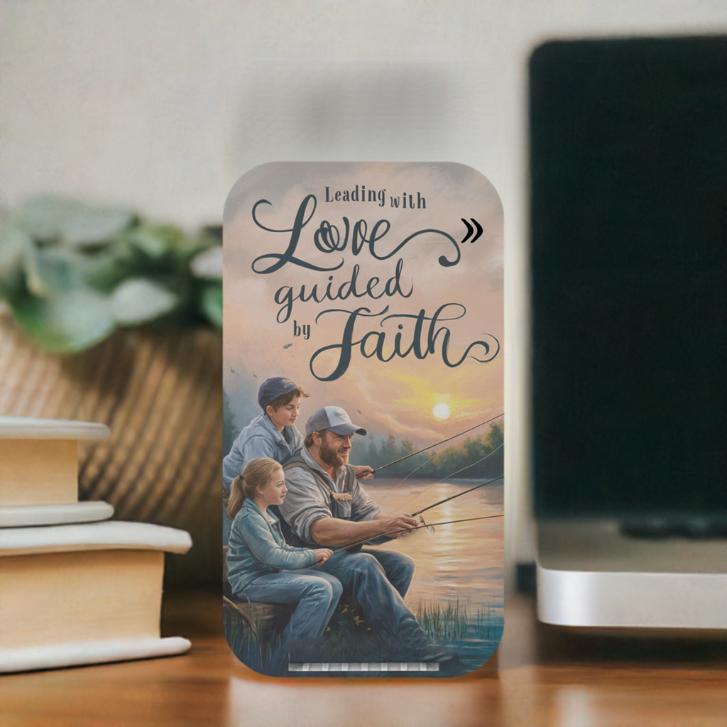 Christian Wireless Charging Stand "Leading with Love, Guided by Faith"