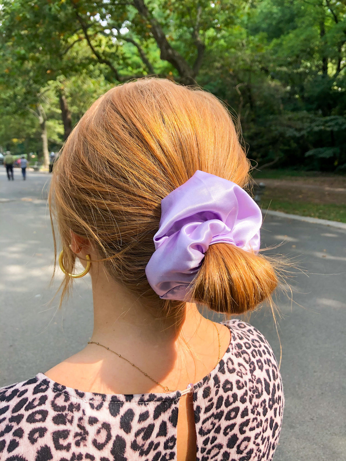 Satin Lavender Scrunchie