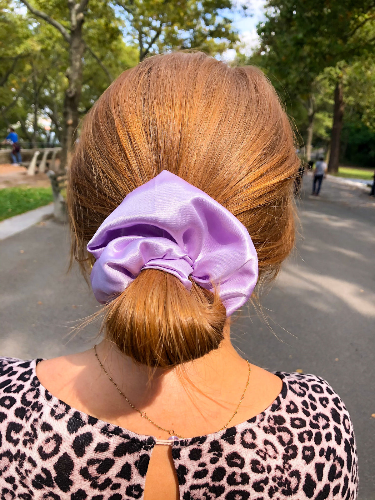 Satin Lavender Scrunchie