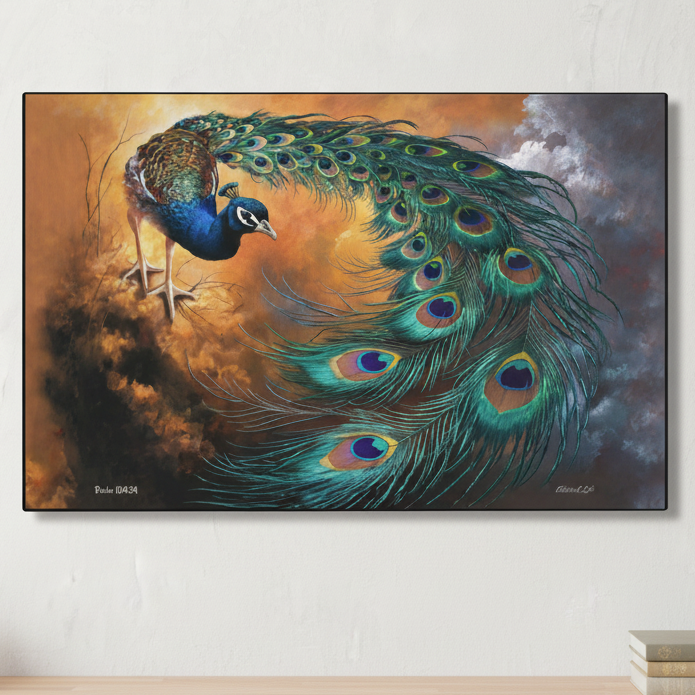 Peacock canvas art print - a vibrant and elegant statement Peacock art piece